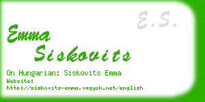 emma siskovits business card